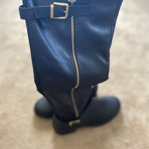 Black knee high boots